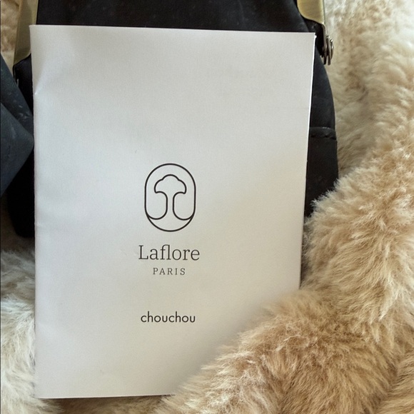 Laflore Paris Black cork/Leather Chain Bag with wallet - Picture 4 of 4